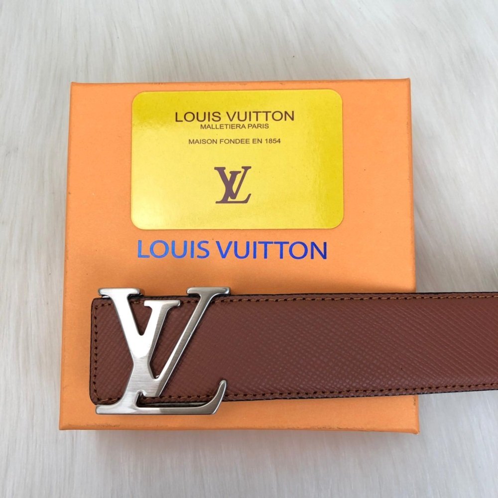 LOUIS VUITTON TAİGA KEMER %100 HAKIKI DERI KAHVERENGİ