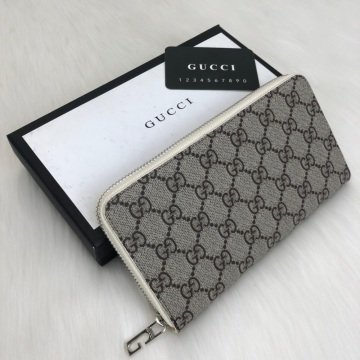 GUCCİ SUPREME ZİP-AROUND WALLET % HAKİKİ DERİ