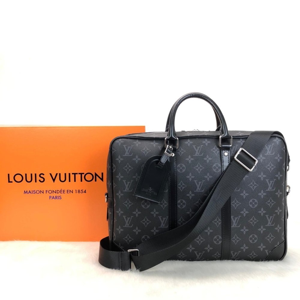 Louis Vuitton Porte Voyage hakiki vejital  deri