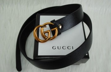 GUCCI DOUBLE GG BUCKLE İNCE KEMER %100 HAKIKI DERI