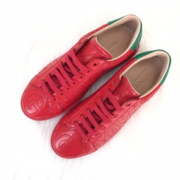 GUCCİ G RHOMBUS QUİLTED SNEAKER %HAKİKİ DERİ KIRMIZI