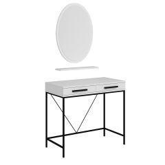 Sane Makyaj Masası Elips Ayna Set 1