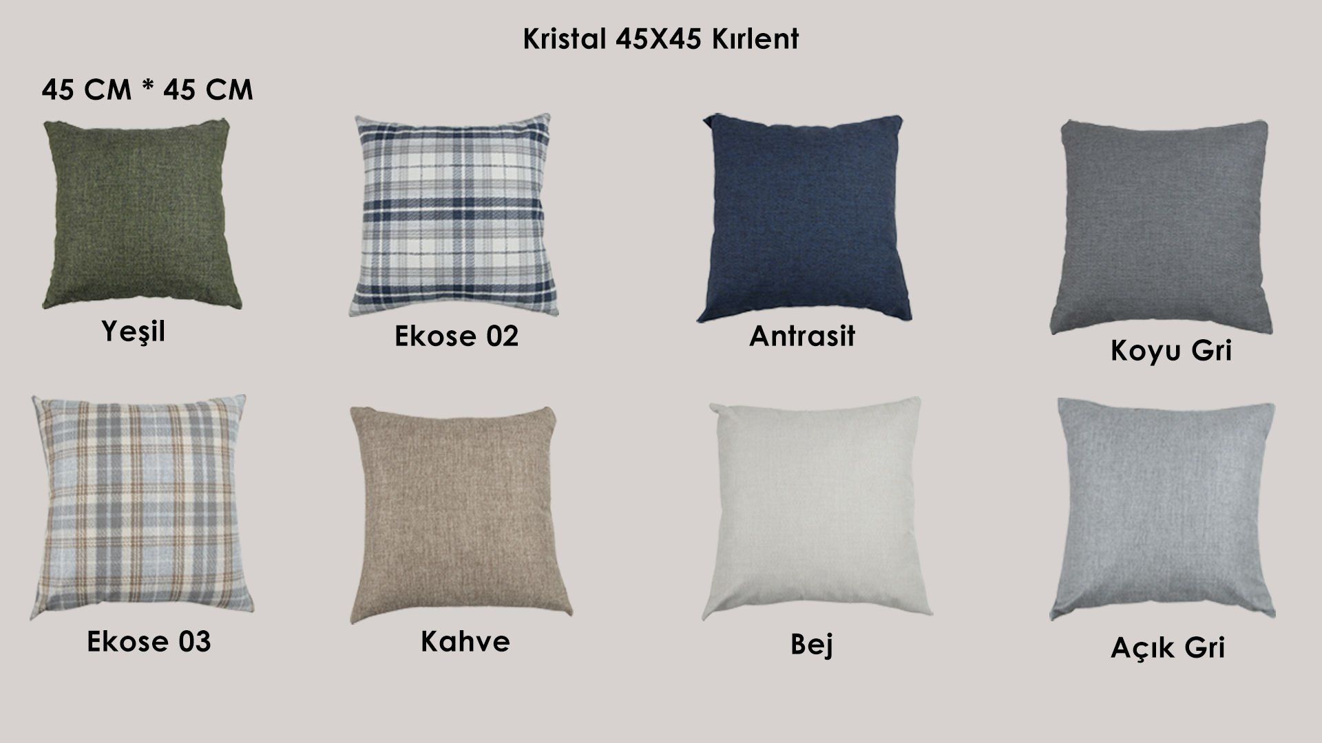 Kristal 45X45 Kırlent