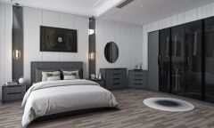 Kale Luxe Yatak Odası Takımı - Antrasit Set 2