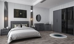 Kale Luxe Yatak Odası Takımı - Antrasit Set 4