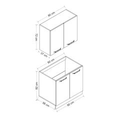 Minar 90 Cm Mutfak Dolabı Beyaz 90-B1