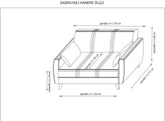 Zaden İkili Koltuk-Kiremit 95