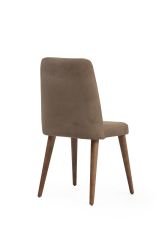 Perge Sandalye - Kahverengi Kumaş 2 Li Set