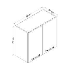 Minar Mutfak Modül Üst 2Dk1R 80Cm Dolap Byz Mebran C Byz