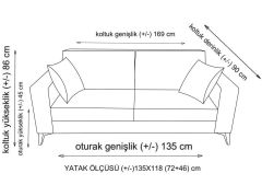 Kristal 2'li Koltuk Açık Gri