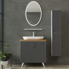 Minar Banyo Dolabı 85Cm Ay2K+1Ea1R+Tzg+Boy Beyaz