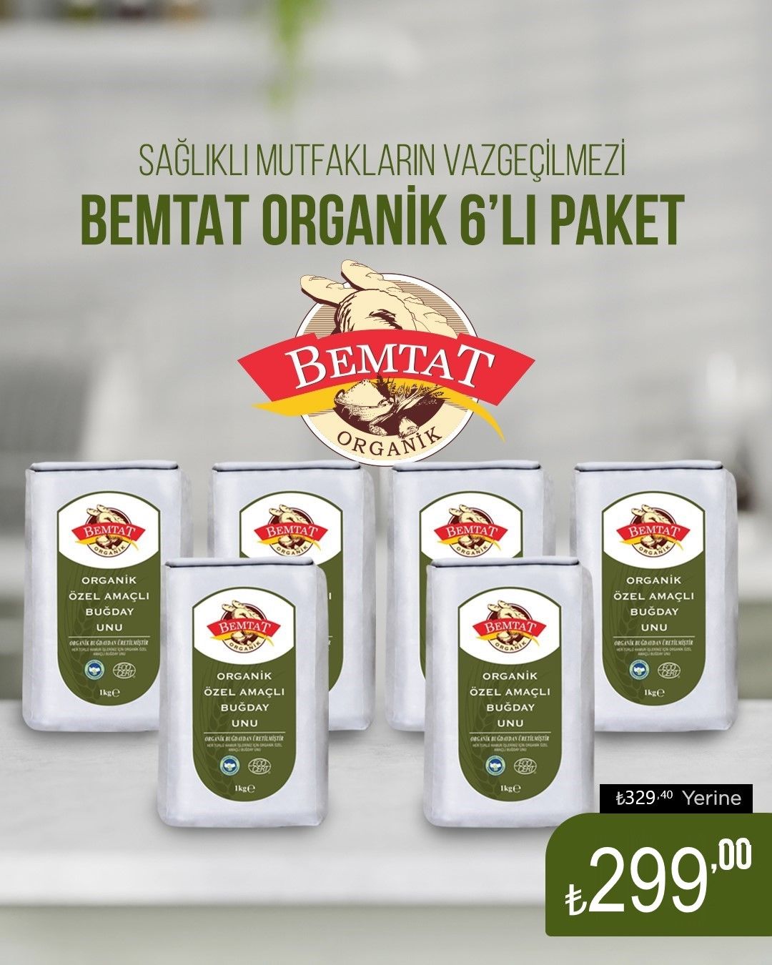 Bemtat Organik Buğday Unu X6