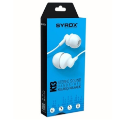 Syrox K13 Stereo Sound Handsfree Beyaz Kulakiçi Kulaklık