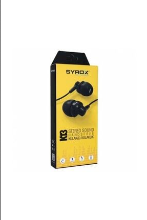 Syrox K13 Stereo Sound Handsfree Siyah Kulakiçi Kulaklık