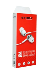 Syrox K14 Stereo Sound Handsfree Beyaz Kulakiçi Kulaklık
