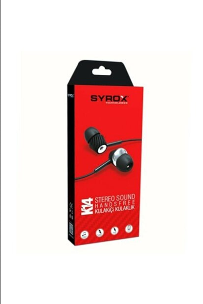 Syrox K14 Stereo Sound Handsfree Siyah Kulakiçi Kulaklık