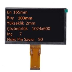 Excon M72T İçin 7 İnç HD Lcd Panel