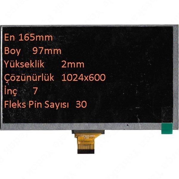 HomeTech Quad TAb 7i İçin 7 İnç LCD Panel