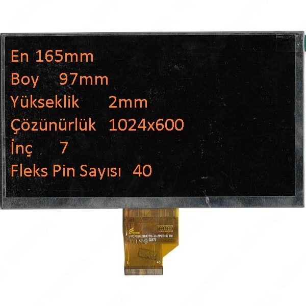 Dark EvoPad V7020 İçin 7 İnç HD Lcd Panel