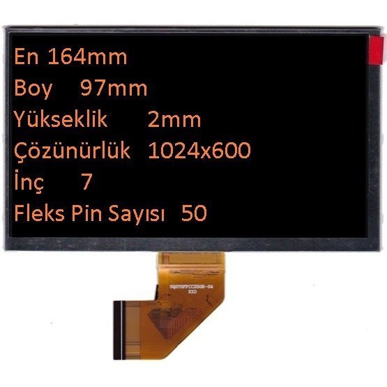 Sunny SN7013M İçin 7 İnç LCD Panel