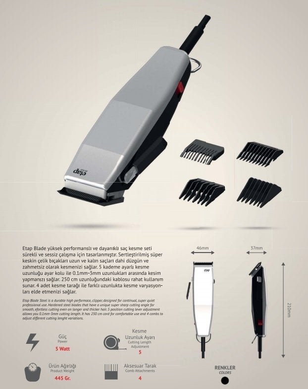 Etap Blade EE300 Profesyonel Kuaför Saç Kesme Makinesi