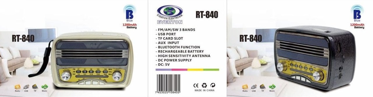 Everton RT-840 Usb ve Kart Girişli Bluetoothlu Radyo