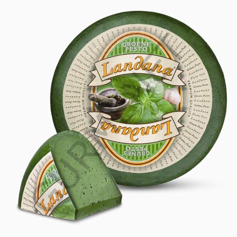 Landana Green Pesto Gouda Cheese Yeşil Pestolu Gouda Peyniri 150 Gr.