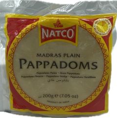 Natco Pappadoms Pappadum Mercimek Unu Ekmeği 200 Gr.