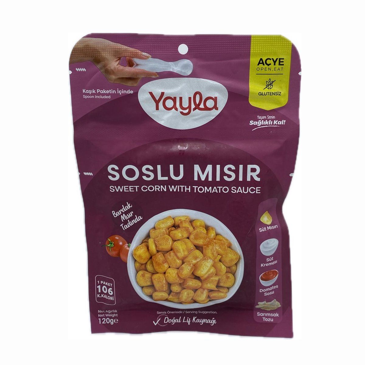 Yayla Hazır Yemek Soslu Mısır 120 Gr.