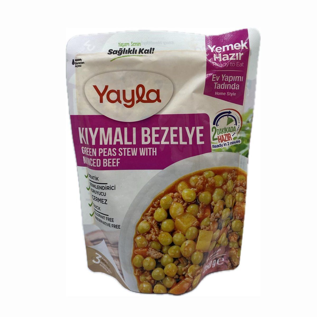 Yayla Hazır Yemek Kıymalı Bezelye 250 Gr.