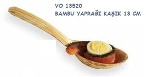 Benefsıha Vo13520 Bambu Yaprağı Kaşık 13 X 2.5 X 1.5 Cm 50 Adet