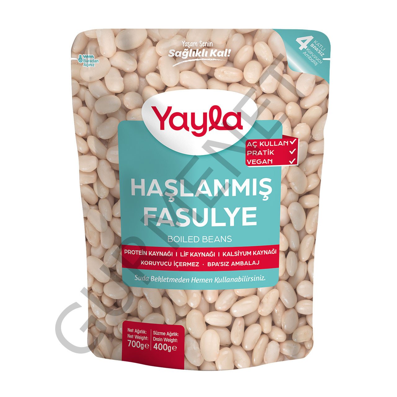 Yayla Haşlanmış Fasulye 700 Gr.