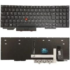 Lenovo ThinkPad 20T8, 20T9, 20TD, 20TE Uyumlu Klavye Tuş Takımı Tuş Seti Led Işıklı Siyah Türkçe