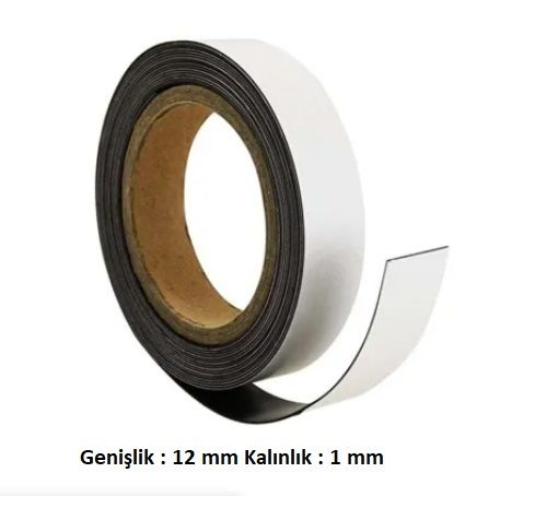 30 Metre Toptan Şerit Mıknatıs Magnet Toplu Satış 12x1,0 mm