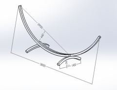 Model Garden İris Ahşap Hamak (Tek Kişilik) 116 cm.  Ladin