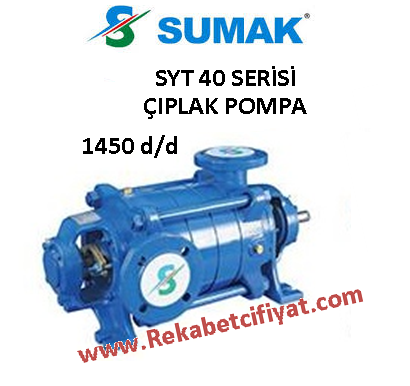 SUMAK SYT 40/7 5,5HP Yatay Milli Kademeli Çıplak Pompa