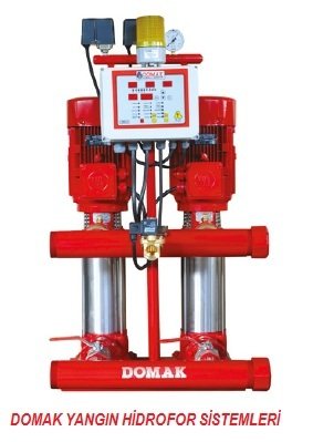 DOMAK  KPDRY50A-3     15 HP 380V  ÇİFT POMPALI YANGIN HİDROFORU (1 ASIL, 1 YEDEK POMPALI)