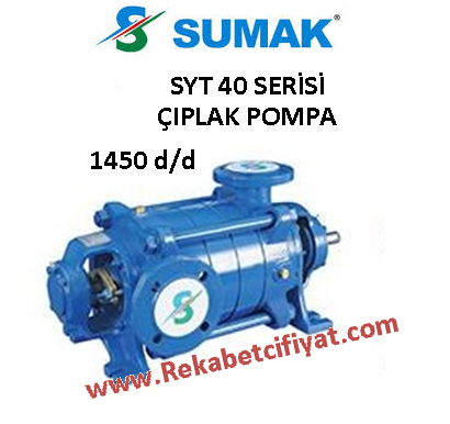 SUMAK SYT 40/8 5,5HP Yatay Milli Kademeli Çıplak Pompa