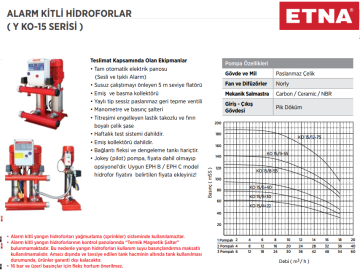 ETNA Y2 KO 10/7-30 4 HP Çift Pompalı Elektrikli Yangın Hidroforu