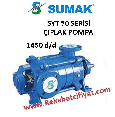 SUMAK SYT 50/3 4HP Yatay Milli Kademeli Çıplak Pompa