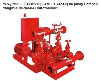 Domak  SDY325    2x25Hp 380V  1 Asıl 1 Yedek  Ve Jokey Pompalı Yatay Milli Yangın Hidroforu