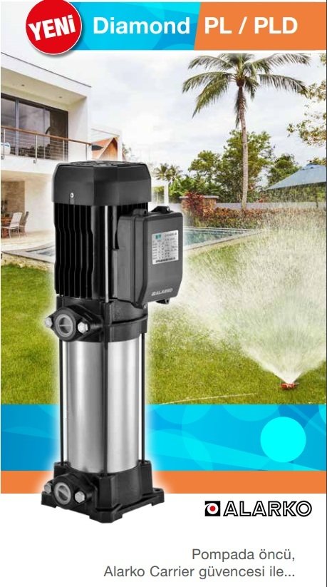 Alarko PLD 4-4 1.5Hp 220V Paslanmaz Gövdeli Dikey Milli Çok Kademeli Santrifüj Pompa
