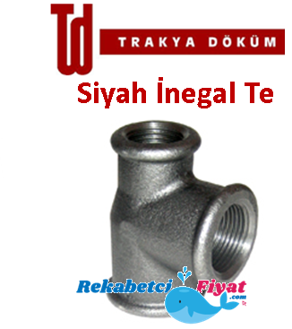 Trakya Döküm 1 1/2'' x 1 1/4'' x 1 1/2'' Siyah İnegal Te (Haymak)