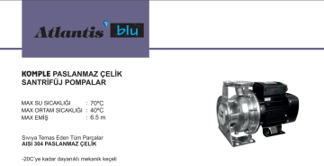 Anlatis Blu CA 65-40/7.5T 7.5hp 380v Komple Paslanmaz Monoblok Santrifüj Pompa