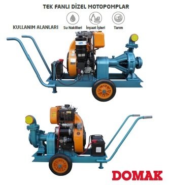 Domak  SD325    12 Hp Tek Fanlı Dizel Motopomp (2900 devir-Motor markası:Antor)