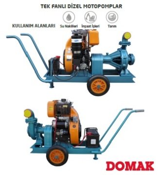 Domak  SD325    12 Hp Tek Fanlı Dizel Motopomp (2900 devir-Motor markası:Antor)