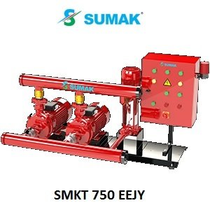 Sumak SMKT 750 EEJY 2X7.5 Hp-1X1.8 Hp 380V Elektrikli+Elektrikli ve Joker Pompalı Yangın Söndürme Sistemi