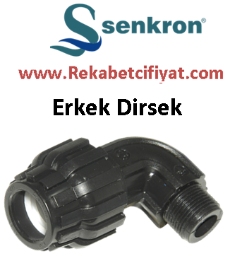 SENKRON 25x3/4'' Kaplin Erkek Dirsek (Dıştan Dişli Dirsek)