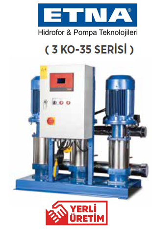 Etna 3 KO 35/4-75 10hp 380v Üç Pompalı Çok Kademeli Paket Hidrofor