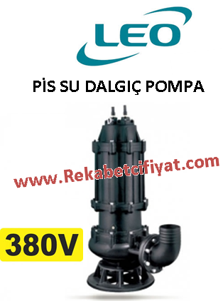 LEO 65WQ 15-15-1.5 2HP 380V 2'' Çıkışlı Pis Su Foseptik Dalgıç Pompa